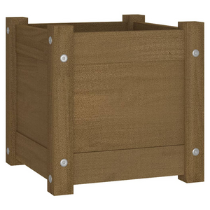 VidaXL Garden Planter 31 x 31 x 31 cm Solid Pinewood Honey Brown