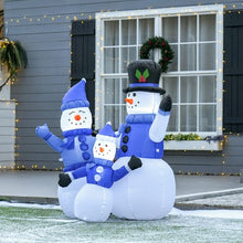 Load image into Gallery viewer, 4 ft Inflatable Christmas Snowmen Family Xmas LED Outdoor Indoor s Yard
