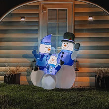 Load image into Gallery viewer, 4 ft Inflatable Christmas Snowmen Family Xmas LED Outdoor Indoor s Yard
