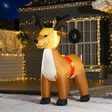 Load image into Gallery viewer, 6ft Christmas Inflatable Reindeer Decor Xmas Lights Indoor and Outdoor Animal
