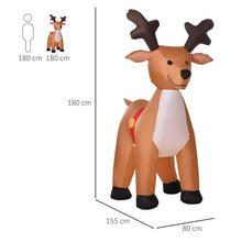 Load image into Gallery viewer, 6ft Christmas Inflatable Reindeer Decor Xmas Lights Indoor and Outdoor Animal
