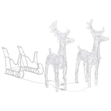 Load image into Gallery viewer, VidaXL Reindeers &amp; Sleigh Christmas Decoration Acrylic GOLD LIGHTS 2/ 4 / 6
