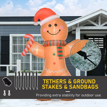 Load image into Gallery viewer, 8 ft Christmas Inflatable Gingerbread Man Lighted Indoor Outdoor
