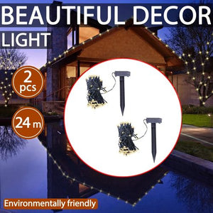 LED Solar String Lights Warm White Christmas Decoration 200 /400 Bulbs