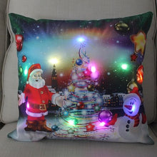 Load image into Gallery viewer, Cartoon Christmas Cushion Covers 18 x 18 inch With LED Lights
