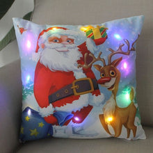 Load image into Gallery viewer, Cartoon Christmas Cushion Covers 18 x 18 inch With LED Lights
