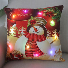 Load image into Gallery viewer, Cartoon Christmas Cushion Covers 18 x 18 inch With LED Lights
