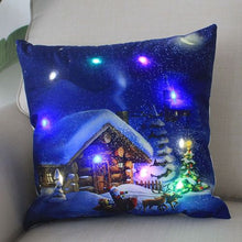 Load image into Gallery viewer, Cartoon Christmas Cushion Covers 18 x 18 inch With LED Lights
