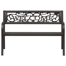 Load image into Gallery viewer, VidaXL Welcome Garden Bench 125 cm Black Steel
