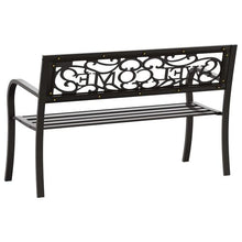 Load image into Gallery viewer, VidaXL Welcome Garden Bench 125 cm Black Steel
