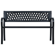 Load image into Gallery viewer, VidaXL  Diamond Garden Bench 125 cm Black Steel
