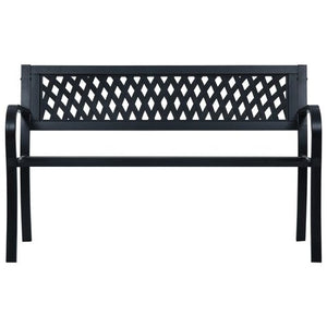 VidaXL  Diamond Garden Bench 125 cm Black Steel