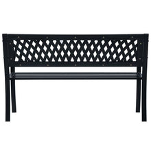 Load image into Gallery viewer, VidaXL  Diamond Garden Bench 125 cm Black Steel
