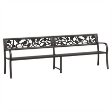 Load image into Gallery viewer, VidaXL Rose Garden Bench 125 cm Black Steel - TWO SIZES AVAILABLE
