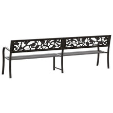 Load image into Gallery viewer, VidaXL Rose Garden Bench 125 cm Black Steel - TWO SIZES AVAILABLE
