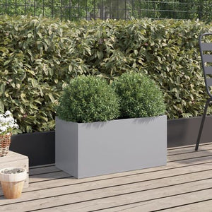 Vida Silver Grey Planter Galvanised Steel - MULTIPLE SIZES AVAILABLE