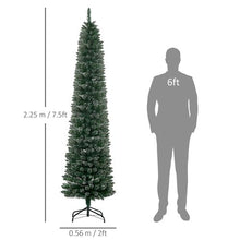 Load image into Gallery viewer, 7.5FT Artificial Snow Dipped Christmas Tree Home Decoration Green
