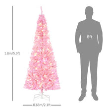 Load image into Gallery viewer, 5/6FT Prelit Artificial Pink Christmas Tree 300 LED Light
