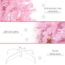 Load image into Gallery viewer, 5/6FT Prelit Artificial Pink Christmas Tree 300 LED Light
