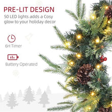 Load image into Gallery viewer, Luxury Pre-Lit Christmas Wreath With Cones And Berries
