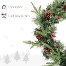 Load image into Gallery viewer, Luxury Pre-Lit Christmas Wreath With Cones And Berries
