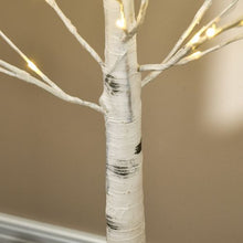 Load image into Gallery viewer, 6ft Artificial White Birch Tree Light 96 Warm White Pre-Lit LED Light HOMCOM
