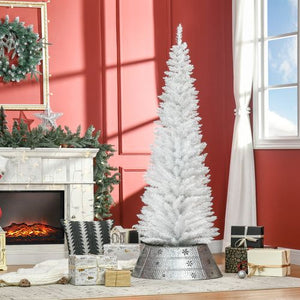 6 ft Slim White Artificial Christmas Tree