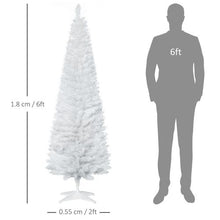 Load image into Gallery viewer, 6 ft Slim White Artificial Christmas Tree
