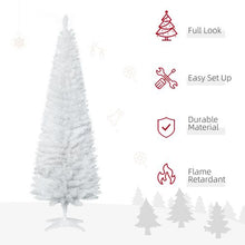 Load image into Gallery viewer, 6 ft Slim White Artificial Christmas Tree
