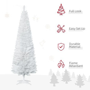 6 ft Slim White Artificial Christmas Tree