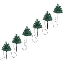 Load image into Gallery viewer, vidaXL Christmas Pathway Trees 6 pcs with Warm White LEDs 45 cm PVC
