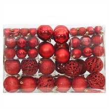 Load image into Gallery viewer, 111 Piece Red Shatterproof Christmas Bauble Set Polystyrene
