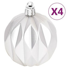 Load image into Gallery viewer, 70 Piece Shatterproof Silver And White Christmas Bauble Set
