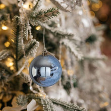 Load image into Gallery viewer, 62 PC Silver And Navy Christmas Baubles Set
