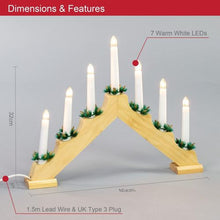 Load image into Gallery viewer, The Christmas Workshop Wooden Christmas Candle Bridge
