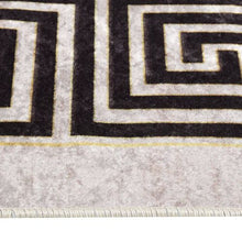 Load image into Gallery viewer, VidaXL Washable Anti Slip Rugs Beige With Black Border
