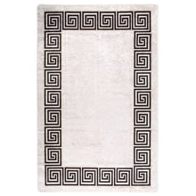 Load image into Gallery viewer, VidaXL Washable Anti Slip Rugs Beige With Black Border
