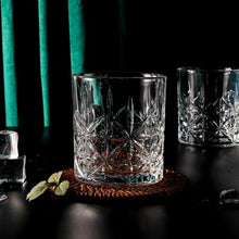 Load image into Gallery viewer, 6 Royal Whisky Crystal Cut Transparent Whiskey Glasses
