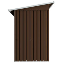 Load image into Gallery viewer, Metal Garden Storage Shed Brown
