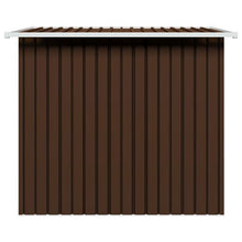 Load image into Gallery viewer, Metal Garden Storage Shed Brown
