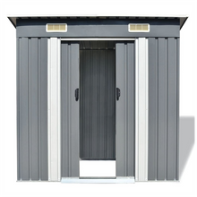 Load image into Gallery viewer, Metal Garden Shed Grey
