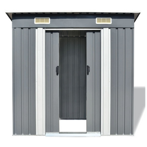 Metal Garden Shed Grey