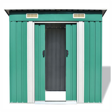 Load image into Gallery viewer, Metal Garden Shed Green
