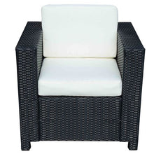 Load image into Gallery viewer, Black Garden Rattan Chair
