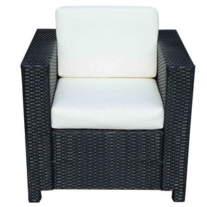 Black Garden Rattan Chair