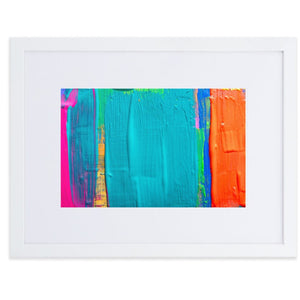 Caribbean Paint Framed  - White Frame