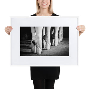 Ballet Dancer Framed Poster - White Frame