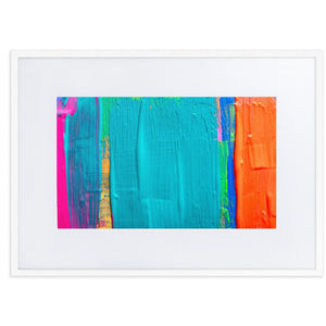tropical painting white frame