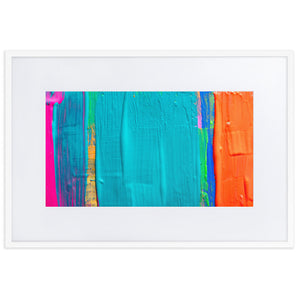 Caribbean paint wall art white frame