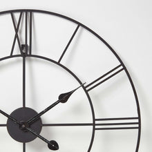 Load image into Gallery viewer, 60 CM Roman Metal Clock Black- Indoor &amp; Outdoor Use
